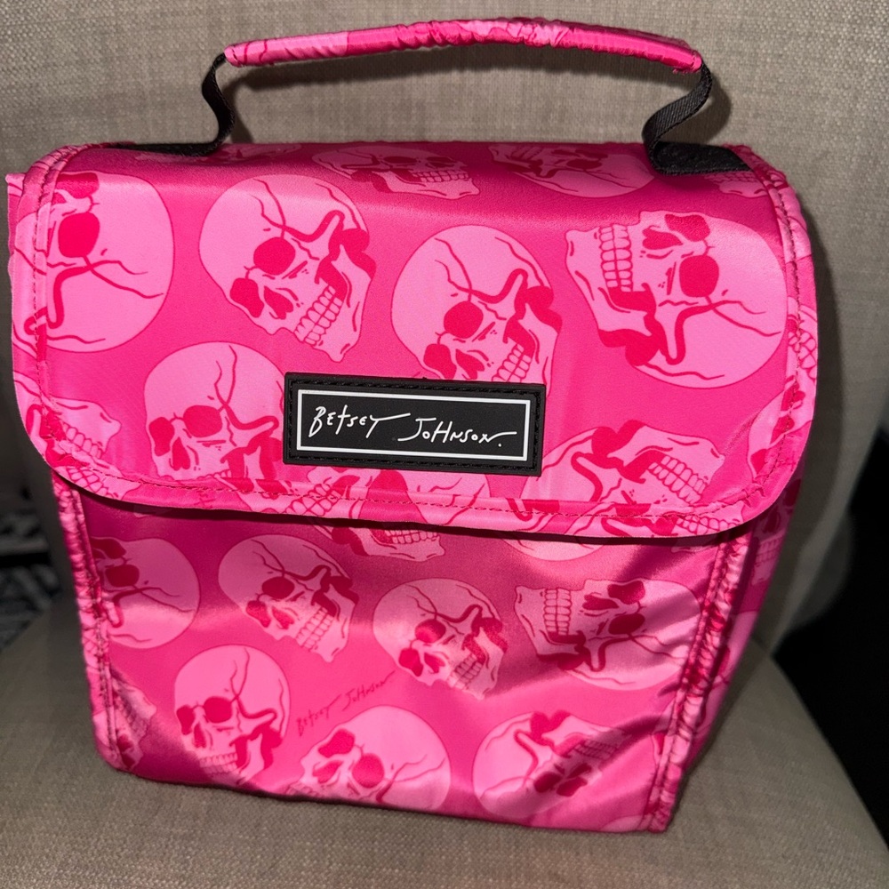 Betsey Johnson Pink Skull Cooler Tote